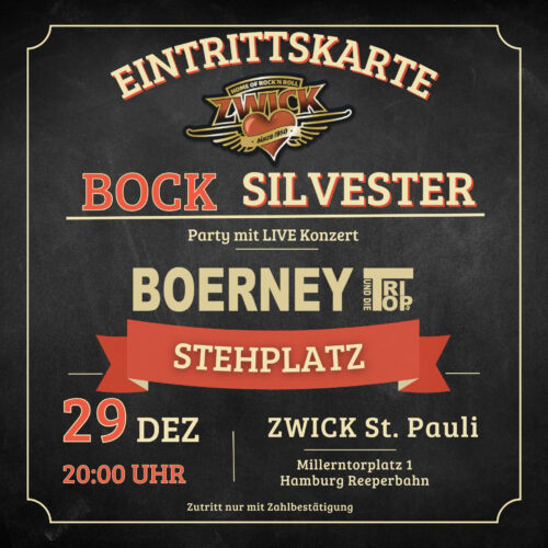 Stehplatz Bocksilvester 25.12.25 Boerney