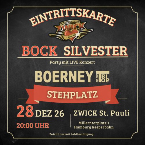 28.12.26 BOCKSILVESTER Stehplatz